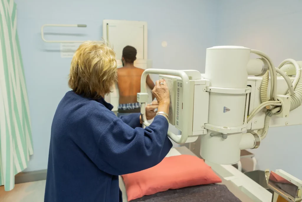 Person receiving an X-ray